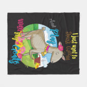 ヤギ |ヤギと一緒にコーヒー遊を飲みたい フリースブランケット (正面(横))