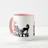 ヤギ |ヤギのスタイルがかわいらし大好き マグカップ (正面左)