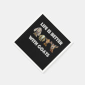 ヤギ、ヤギ、ヤギの恋人と人生は良い スタンダードカクテルナプキン (角)