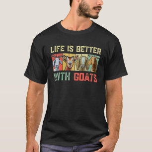 ヤギ、ヤギ、ヤギの恋人と人生は良い Tシャツ