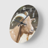 ヤギ ラウンド壁時計 (傾斜)