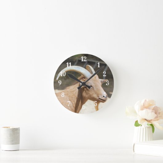 ヤギ ラウンド壁時計 (ホーム)