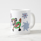 ヤギ 冬 ジャンボコーヒーマグカップ (正面右)