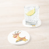 ヤギ!!（可愛いマンガのヤギ）コースター コースター (側面)