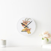 ヤギ!!(可愛い漫画のヤギ)壁時計 ラウンド壁時計 (ホーム)