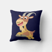 ヤギ!!（可愛い漫画のヤギ）枕 クッション (裏面)