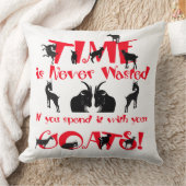 ヤギ |時間が無駄になることはない |GetYerGoat クッション (ブランケット)