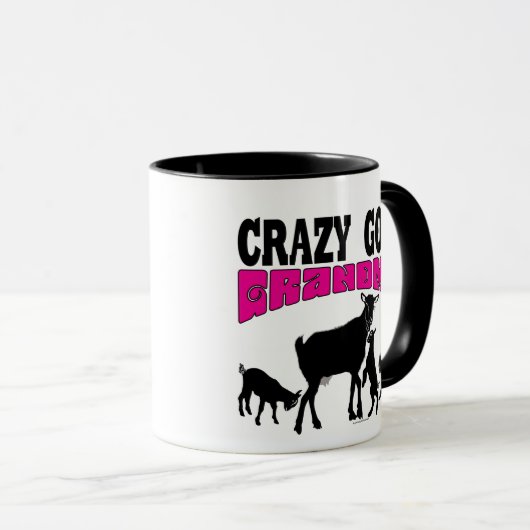 ヤギ |私はヤギ熱狂するおばあちゃんGYG マグカップ (正面右)
