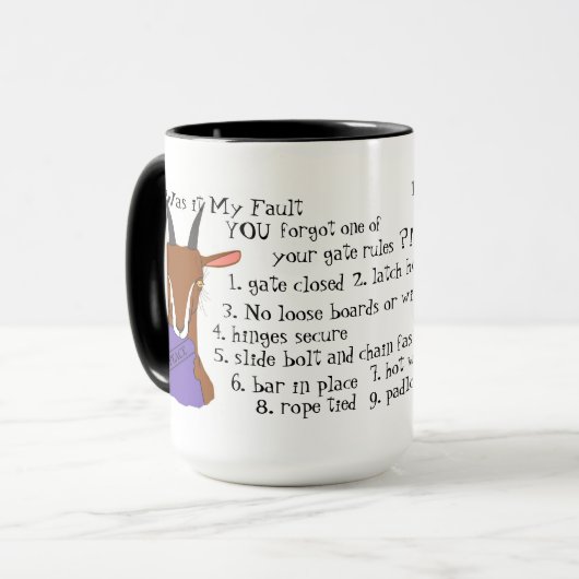 ヤギ、脱獄の名人、toggenburgは、sannen マグカップ (正面左)