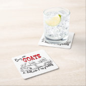 ヤギ 買| GetYerGoatと言かわいらしえ™ スクエアペーパーコースター (インサイチュ)