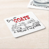 ヤギ 買| GetYerGoatと言かわいらしえ™ スクエアペーパーコースター (アングル)