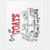 ヤギ 買| GetYerGoatと言かわいらしえ™ フリースブランケット (正面)