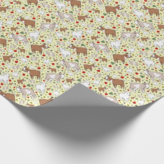 ヤギ（黄） ラッピングペーパー (角)