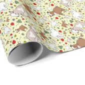 ヤギ（黄） ラッピングペーパー (ロールコーナー)