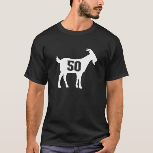 ヤギ 50 G.O.A.T. ナンバー50ヤギ Tシャツ (正面)