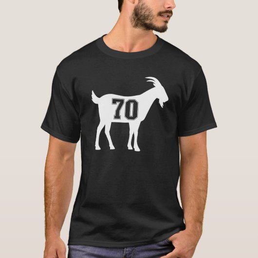 ヤギ 70 G.O.A.T. ナンバーセブンティヤギ Tシャツ (正面)