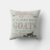 ヤギ | GetYerGoatで買お金が幸せになれない™ クッション (裏面)
