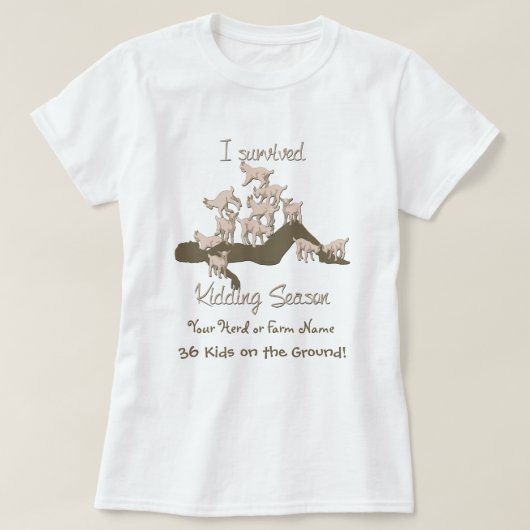 ヤギ | GetYerGoatによる生き延び冗談シーズン Tシャツ (デザイン正面)