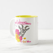 ヤギ | GetYerGoatによるGOAT MOMの力 ツートーンマグカップ (正面左)