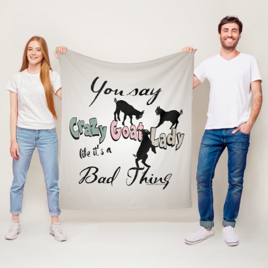 ヤギ | Goat 熱狂する Lady by GetYerGoat™ フリースブランケット (インサイチュ)
