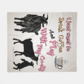 ヤギ | Just want 遊 Coffee  with My Goat フリースブランケット (正面(横))