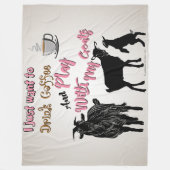 ヤギ | Just want 遊 Coffee with My Goat フリースブランケット (正面)