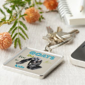 ヤギ | Kids GetYerGoatのために実行™ キーホルダー (側面)