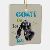 ヤギ | Kids GetYerGoatのために実行™ セラミックオーナメント (右)