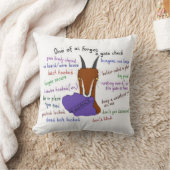 ヤギ、lamancha、脱出の悩み クッション (ブランケット)