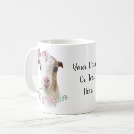 ヤギ | LaMancha Homeは私のヤギがいる場所 コーヒーマグカップ (正面左)