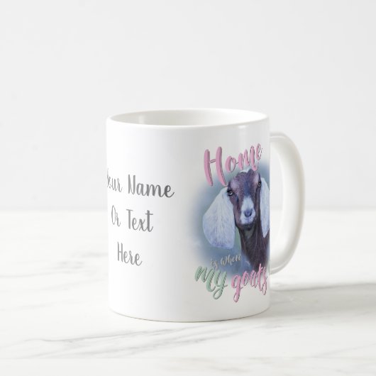 ヤギ | Nubian Homeは私のヤギがいる場所 コーヒーマグカップ (正面右)