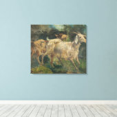 ヤギ(Vincenzo Caprile著) キャンバスプリント (インサイチュ (ウッドフロア))