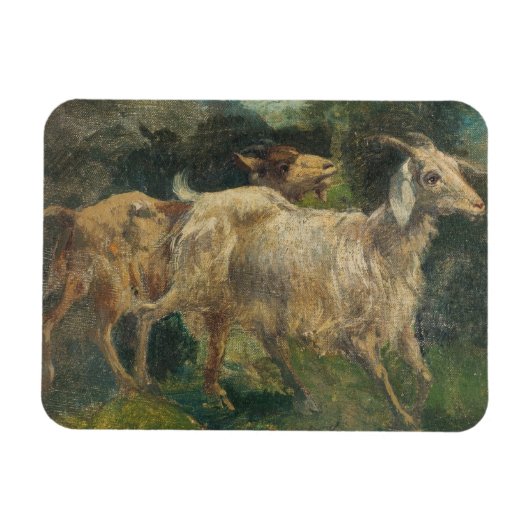 ヤギ（Vincenzo Caprile著） マグネット (横)