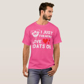 ヤギIちょうどFreakingラブヤギかわいい動物ファーム Tシャツ (正面フル)