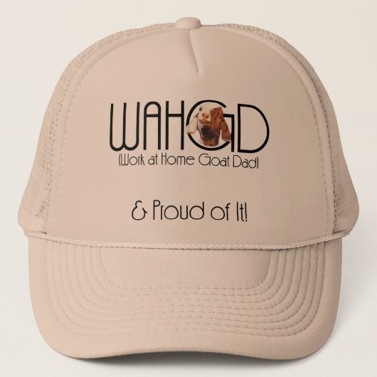 ヤギPETファームアニマルボーヤギのワークアットホームパパ キャップ (正面)
