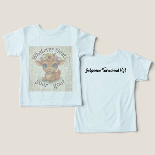 ヤギTシャツ (デザイン正面&裏面)