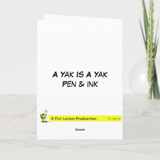 ヤクはヤク-カードです カード (裏面)