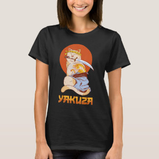 ヤクザ猫サムライ日本のソードカタナジャパンTig Tシャツ