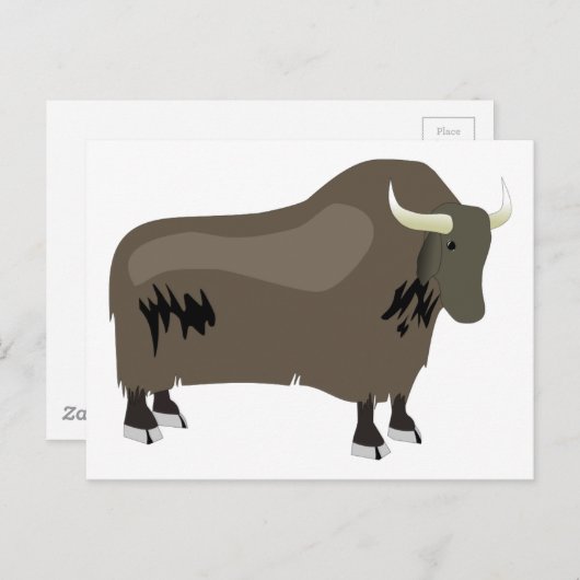 ヤク ポストカード (正面/裏面)