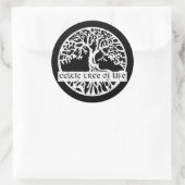 ヤグドラジルケルトの木のライフイラストレーション ラウンドシール (バッグ)