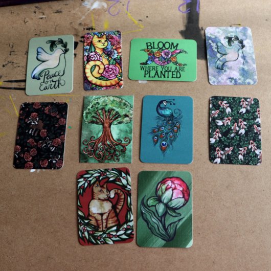 ヤグドラジルツリーノース神話の水のカラーカード ノートカード