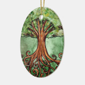 ヤグドラジルツリーノース神話の水色 セラミックオーナメント (左)