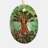 ヤグドラジルツリーノース神話の水色 セラミックオーナメント (裏面)