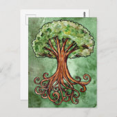 ヤグドラジルツリーノース神話の水色 ポストカード (正面/裏面)