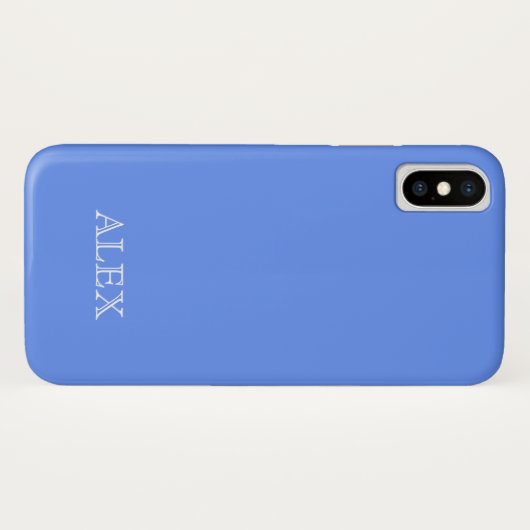 ヤグルマギクの青く無地のな背景のiPhone Xの箱 Case-Mate iPhoneケース (裏面(横))