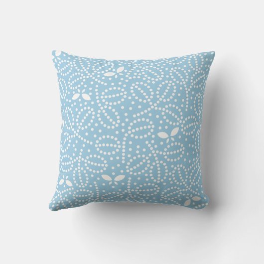 ヤグルマギクの青の蝶枕 クッション (裏面)