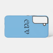 ヤグルマギクブルー SAMSUNG GALAXYケース (裏面横)