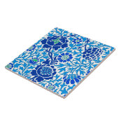 ヤコビアンフローラ、海軍、セルレアンブルー タイル (側面)