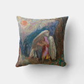 ヤコブと天使 | Odilon Redon | クッション (裏面)