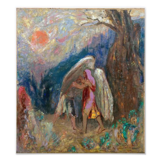 ヤコブと天使 | Odilon Redon | フォトプリント (正面)